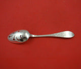 Antique Hammered by Shreve Sterling Silver Serving Spoon Pcd Applied Mono "G"