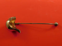 Gothic Dome by Georg Sharp Sterling Silver Sauce Ladle Goldwashed with Griffin