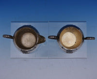 Rose by Stieff Sterling Silver Sugar and Creamer Set 2pc Hand Chased (#3149)