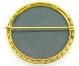 14k Yellow Gold Pietra Dura Pink Rose and Lily of the Valley Pin Jewelry (#J338)