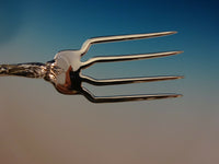Bridal Rose by Alvin Sterling Silver BBQ Serving Fork 7 1/2" Custom Made