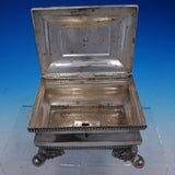 Polish 700 Silver Footed Jewelry Box with Flower Finial by Carl Frendon (#4227)