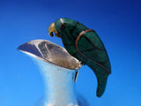 Mexican Silverplate Milk Pitcher with Green Parrot (#4654)