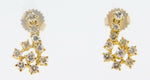 14k Yellow Gold 1 Carat Total Weight Genuine Natural Diamond Drop Earrings #J656