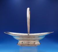 English Georgian Sterling Silver Fruit Bowl Basket Swing Handle Emes 1802 #7440