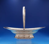 English Georgian Sterling Silver Fruit Bowl Basket Swing Handle Emes 1802 #7440