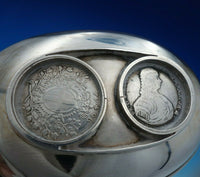 Michael Borg Sterling Silver Desk Trinket Tray with Two Coins 2.8 ozt. (#4633)