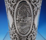 Colonial India Sterling Silver Cup Repoussed Scenic Landscape w/ Houses (#3901)