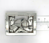 Handwrought Sterling Covered Bridge Pin by Dodson (#J5513)