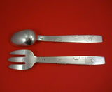 Silver Disk by William Spratling Mexican Sterling Silver Salad Serving Set 2pc