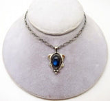 Georg Jensen Sterling 2015 Genuine Natural Labradorite Pendant Jewelry (#J3413)