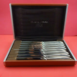 Silver Rhythm by International Sterling Silver Steak Knife Set 8pc w/ Guard Box