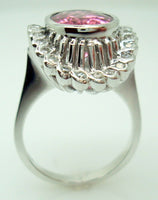 Fabulous 4 Carat Pink Genuine Natural Tourmaline Ring (#J145)