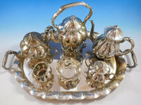 S. de la Serna Mexican Mexico Sterling Silver Tea Set 6pc with Tray (#2233)