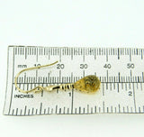 14k Gold Briolette Genuine Natural Citrine and Diamond Drop Earrings (#J4475)