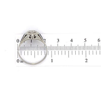 18k White Gold Art Deco .17ct Diamond Men's Ring Jewelry (#J5674)