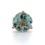 14k Rose Gold Green Genuine Natural Tourmaline Stud Earrings Jewelry (#J6103)