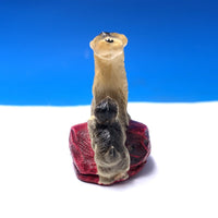Celluloid Scotty Terrier Dogs Measuring Tape 2" Tall Japan c. 1940 (#J1334)