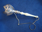Silverplate Garnets Eight Petal Tussie Mussie Posey Posy Holder (#J1215)