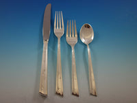 Diamond Star by Stieff Sterling Silver Flatware Set Service 59 pc Midcentury Mod