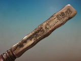 Lap Over Edge Acid Etched by Tiffany Sterling Silver Dinner Knife w/ Owl in Tree