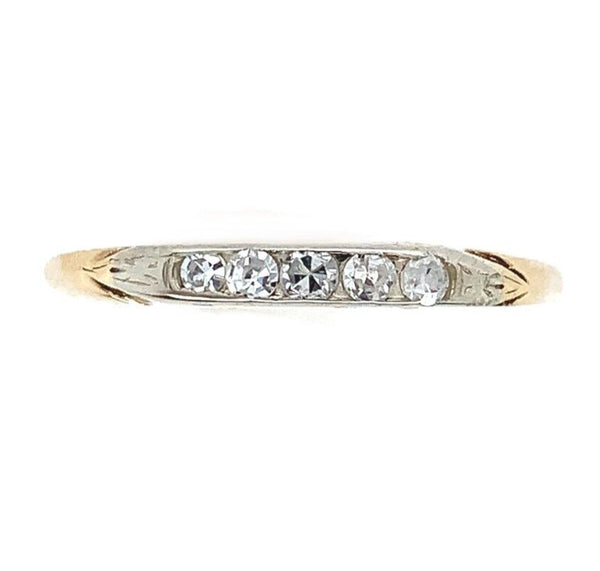 14k Yellow Gold Genuine Natural Diamond Wedding Band Ring Jewelry (#J6084)