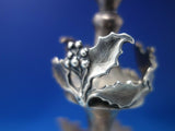 John Parkes English Sterling Silver Cruet Stand Birmingham 1836 Holly (#6494)