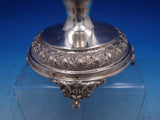 Judaica by Unknown Sterling Silver Hanukkah Menorah 9 lights Ornate Footed #7083