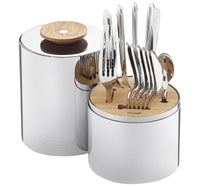 Essentiel by Christofle France Stainless Steel Flatware Set 24 Pieces - New