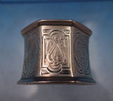 English Victorian Sterling Silver Napkin Ring Eight Sided Engraved c1859 (#6865)