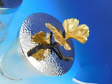 Butterfly Ginkgo by Michael Aram Glass and Nickelplate Canister Set 4 Piece New