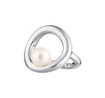 Christofle Pearl and Sterling Silver Circle Ring 06770001X490001