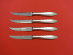 Dawn Star by Wallace Sterling Silver Steak Knife Set 4pc HHWS  Custom 8 1/2"