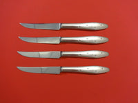 Dawn Star by Wallace Sterling Silver Steak Knife Set 4pc HHWS  Custom 8 1/2"