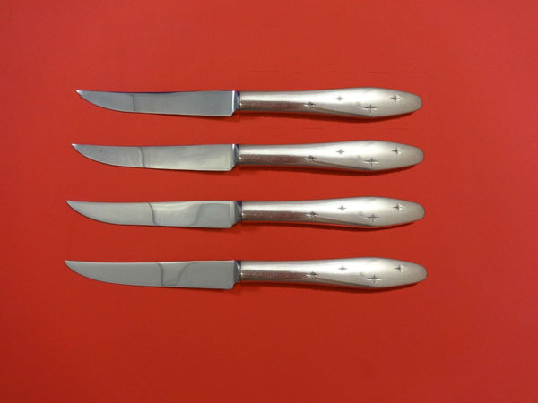 Dawn Star by Wallace Sterling Silver Steak Knife Set 4pc HHWS  Custom 8 1/2"