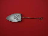 Russian Sterling Silver Pie Server AS twisted handle w/ rings 916 silver 9 3/4"