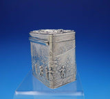 Maurice Freeman English Sterling Silver Tea Caddy w/ Hunting and Scenery (#3682)