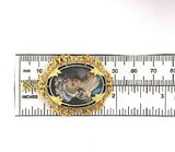 18k Hand Painted Portrait Pin Marie Antoinette (#J5380)