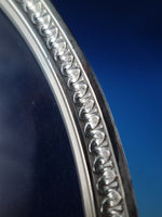 Oval Sterling Silver Tabletop Picture Frame Ribbon Angels 9" x 7" (#6214)
