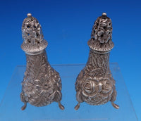 Repousse by AG Schultz and Co Sterling Silver Salt Pepper Shaker Set 2pc #7690