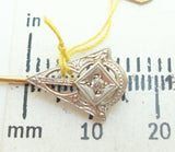 14K Gold Art Deco Stick Pin with Genuine Natural Diamond (#J2684)