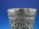 Middle Eastern Sterling Silver Tumbler Cup Persian Hand Chased Engraved (#6708)