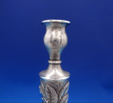 Rose by Stieff Sterling Silver Candlestick Pair #159 10" x 3 1/2" (#6971)