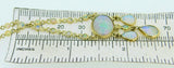 14k Yellow Gold Genuine Natural Opal Cabochon Necklace 12 Carats (#J4198)