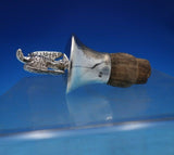 .900 Silver Bottle Stopper with Cork and 3-D Eagle 3 3/8" x 1 1/2" (#6769)