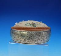 Gorham Sterling SIlver Pin Cushion Round Large BC Floral Motif #B276 (#3569)