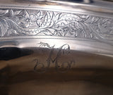 English Georgian Sterling Silver Fruit Bowl Basket Swing Handle Emes 1802 #7440