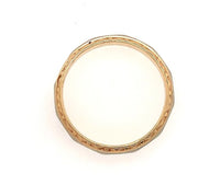 14k White and Yellow Gold Men's Wedding Band Ring Jewelry Size 10.5  (#J5876)