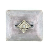 14k White Gold Vintage Genuine Natural Diamond Ring (#J5443)