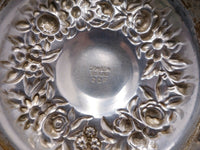 Repousse by Kirk Sterling Silver Glass Jelly Jar and Jelly Spoon #20F (#4909)